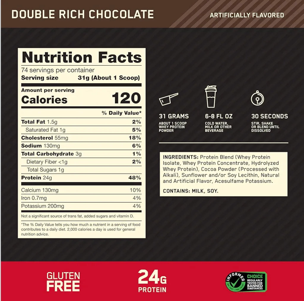 Optimum Nutrition Gold Standard 100% Whey Protein Powder