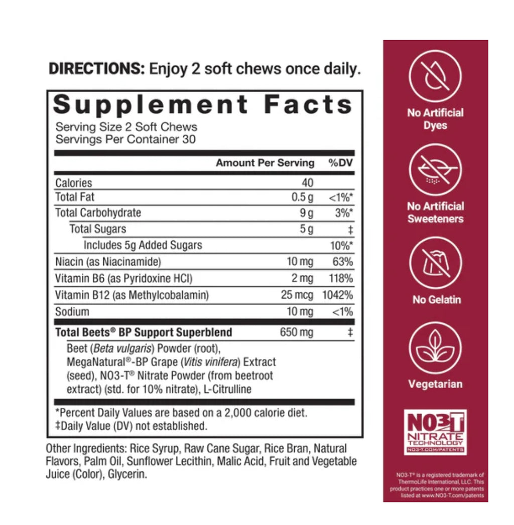 Total Beets Blood Pressure Support Soft Chews